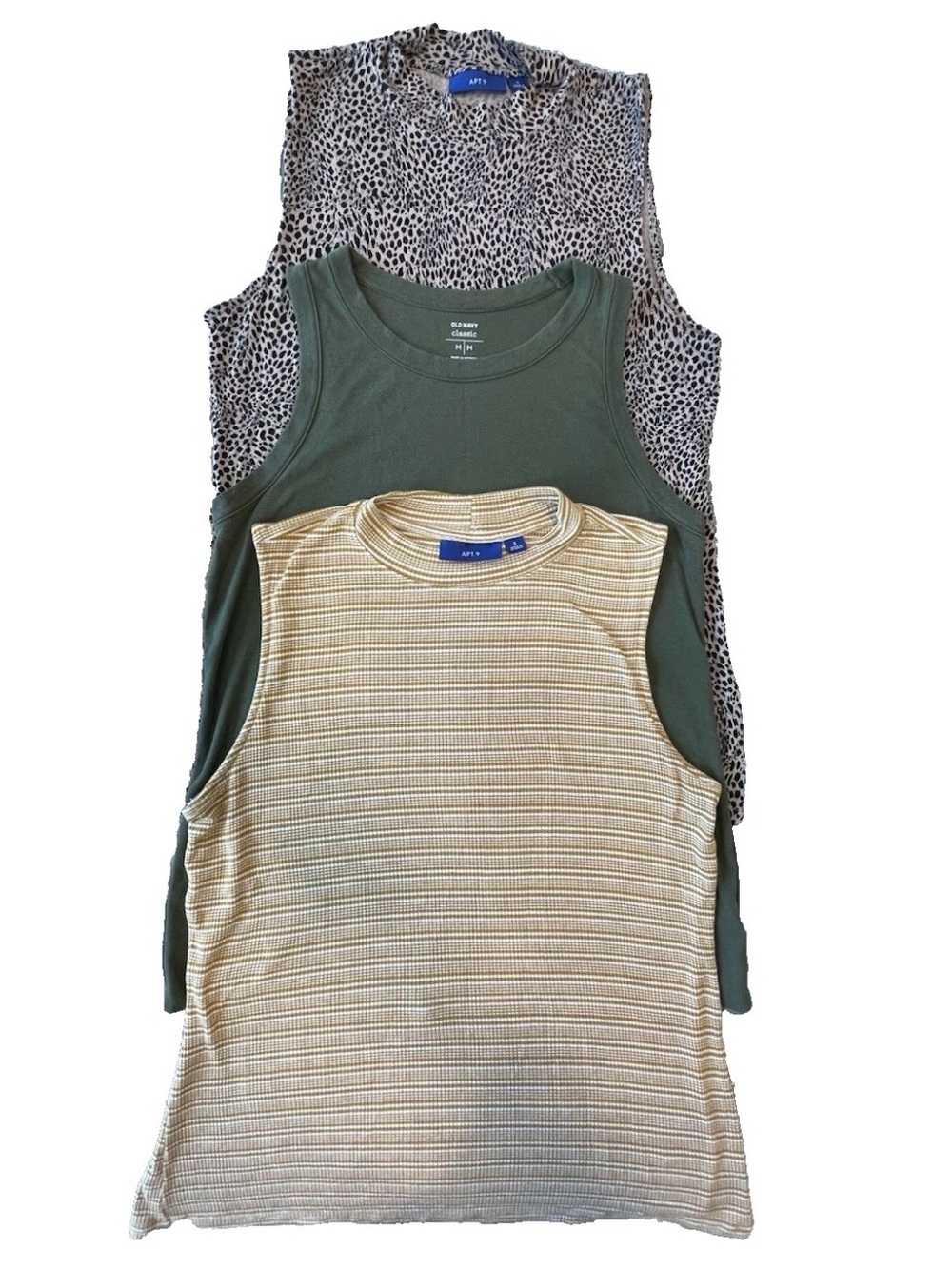 Semi Fitted High Neck Tank Top Bundle Size S/M Neutral Earth Tones Basics